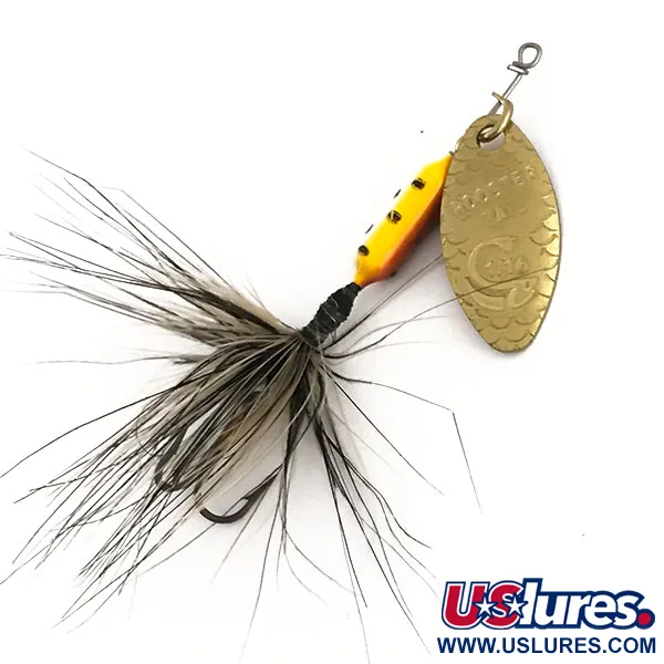 Vintage  Yakima Bait Worden’s Original Rooster Tail, 3/32oz Brown Trout / Gold spinning lure #9167