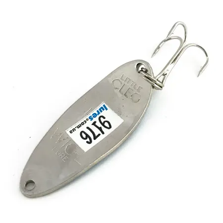 Vintage Acme Little Cleo, 1/3oz Nickel / Blue fishing spoon #9176