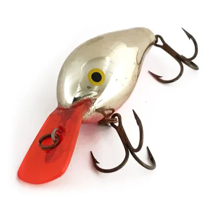 Vintage Rapala Fat Rap, 2/5oz Silver fishing lure #9182