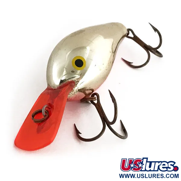 Vintage Rapala Fat Rap, 2/5oz Silver fishing lure #9182