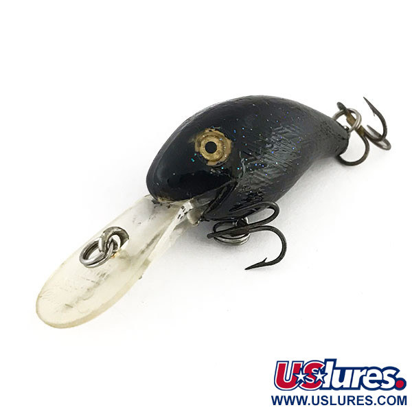 Vintage   Rebel Deep Teeny R, 1/4oz Black fishing lure #9185