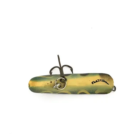 Vintage Yakima Bait FlatFish F4, 3/64oz Frog fishing lure #9188