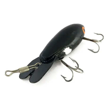 Vintage Bomber 200 series, 1/3oz Black fishing lure #9189