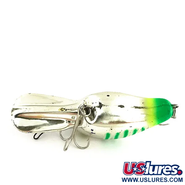 Vintage   Yakima Bait Fatfish, 1oz Mirror Silver / Green / Chartreuse fishing lure #9193