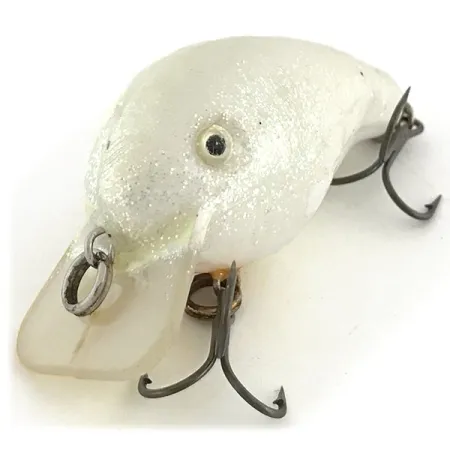 Vintage Strike King KVD 1.5 Hard Knock square bill, 1/3oz Pearl fishing lure #9195