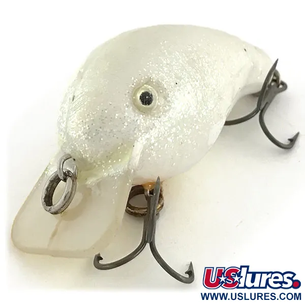 Vintage   Strike King KVD 1.5 Hard Knock square bill, 1/3oz Pearl fishing lure #9195