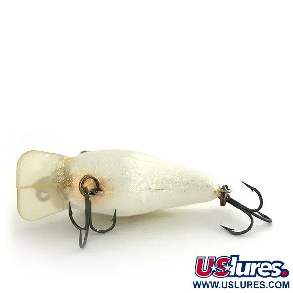 Vintage   Strike King KVD 1.5 Hard Knock square bill, 1/3oz Pearl fishing lure #9195