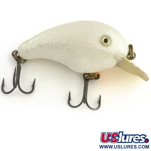 Vintage   Strike King KVD 1.5 Hard Knock square bill, 1/3oz Pearl fishing lure #9195