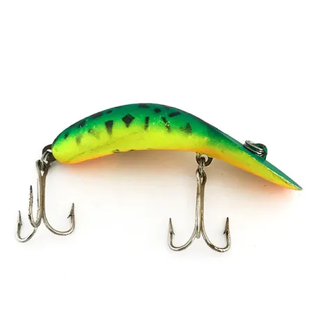 Vintage Heddon Tadpolly, 1/3oz Fire Tiger fishing lure #9197