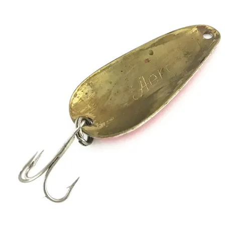 Vintage Aeroplane Spinner Aero, 1/4oz Red / White / Brass fishing spoon #9206