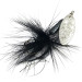 Vintage  Yakima Bait Worden’s Original Rooster Tail, 1/8oz Silver / Black spinning lure #9209