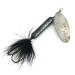 Vintage  Yakima Bait Worden’s Original Rooster Tail, 2/5oz Silver / Black spinning lure #9211