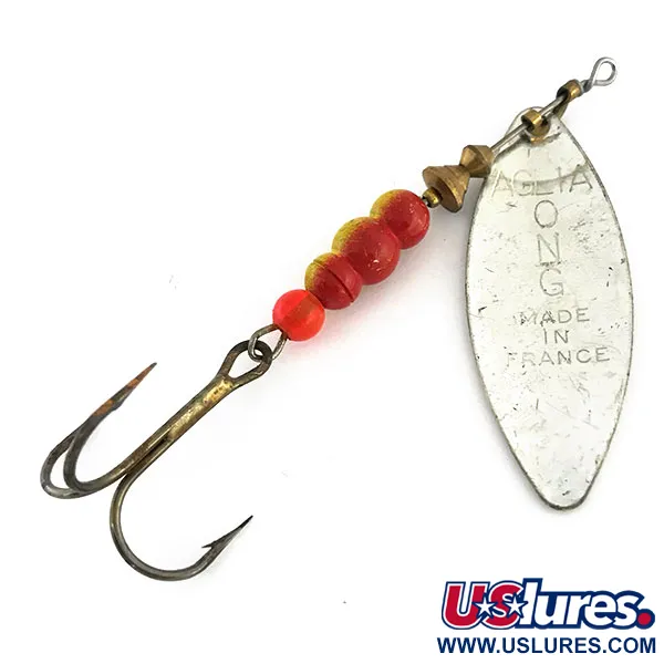 Vintage   Mepps Aglia Long 3, 2/5oz Rainbo spinning lure #9212