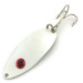 Vintage  Seneca Little Cleo (Hula Girl), 1/2oz White Pearl / Red Eye / Nickel fishing spoon #9221