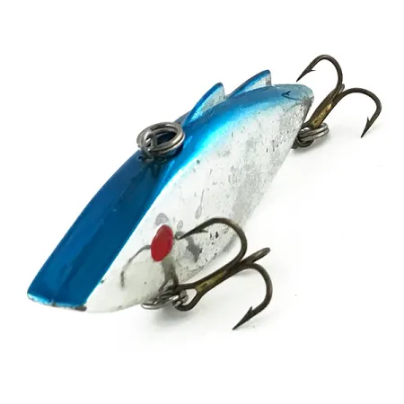Vintage Norman N-Ticer, 3/8oz Mirror Silver / Blue fishing lure #9224