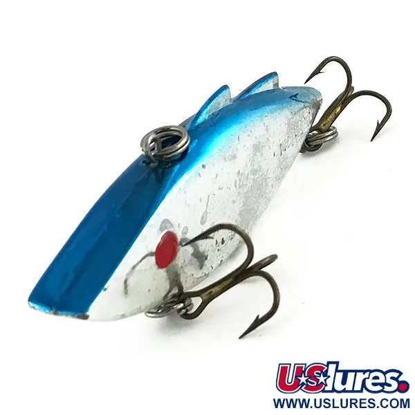 Vintage Norman N-Ticer, 3/8oz Mirror Silver / Blue fishing lure #9224