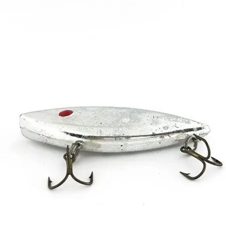 Vintage Norman N-Ticer, 3/8oz Mirror Silver / Blue fishing lure #9224