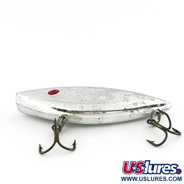 Vintage Norman N-Ticer, 3/8oz Mirror Silver / Blue fishing lure #9224