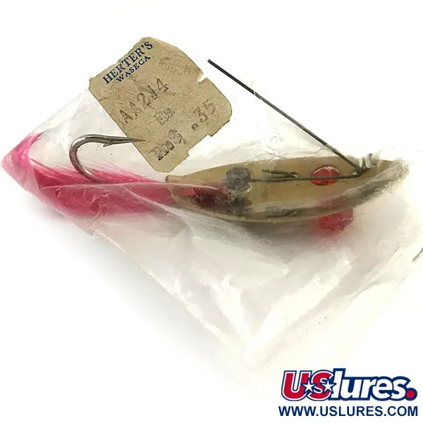 Weedless Herter's, 3/16oz Gold / Red fishing spoon #9232