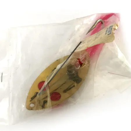 Weedless Herter's, 3/16oz Gold / Red fishing spoon #9232
