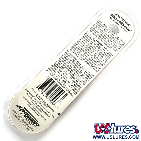   Weedless Johnson Silver Minnow, 1/4oz  fishing spoon #15809