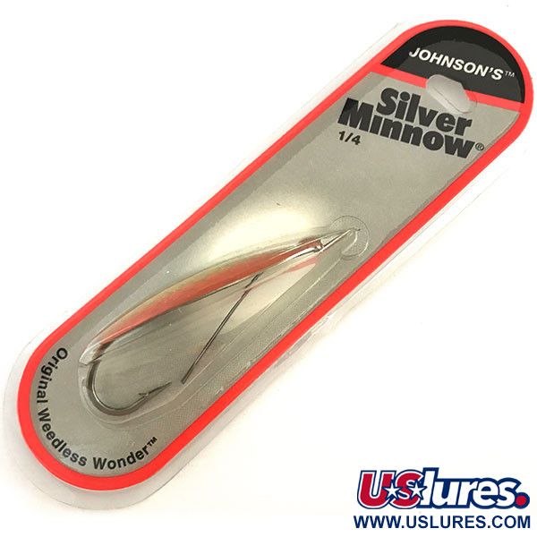   Weedless Johnson Silver Minnow, 1/4oz  fishing spoon #15809