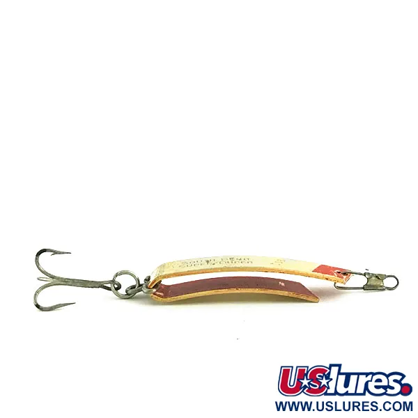 Vintage  South Bend Super-Duper 506, 1/4oz Gold / Red fishing spoon #9271