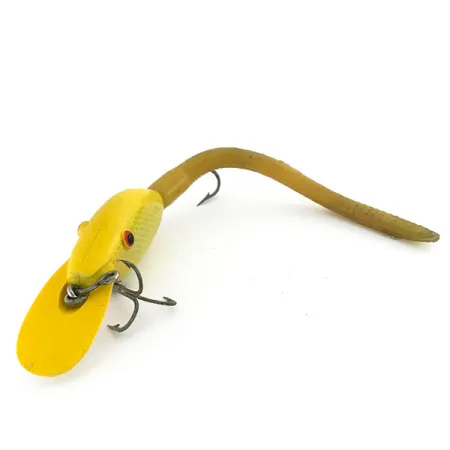 Vintage Eppinger Sparkle Tail Eppiger, 2/5oz Yellow fishing lure #9275