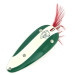 Vintage  Eppinger Weedless Dardevle Dardevlet, 3/4oz Green / White / Nickel fishing spoon #9290