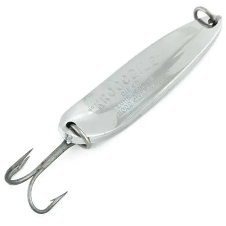 Vintage Luhr Jensen Krocodile Die #5, 2 1/4oz Nickel fishing spoon #9291