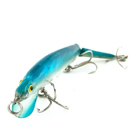 Vintage Bill Norman Jointed Reb 2 Minnow, 1/3oz Blue Silver fishing lure #9293