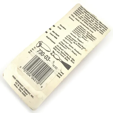 Fred Arbogast Hula Popper, 3/16oz Yellow / Red fishing lure #9299