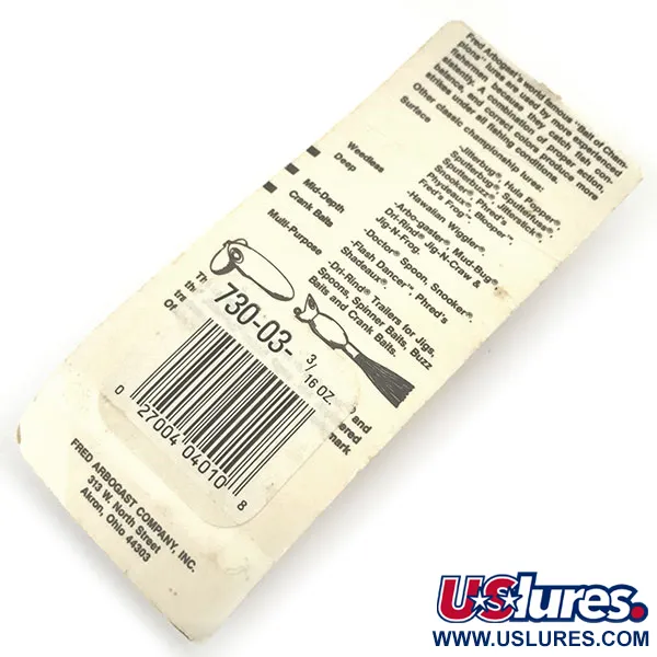   Fred Arbogast Hula Popper, 3/16oz Yellow / Red fishing lure #9299