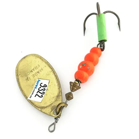 Vintage Mepps Aglia 5 UV, 1/2oz Gold spinning lure #9322