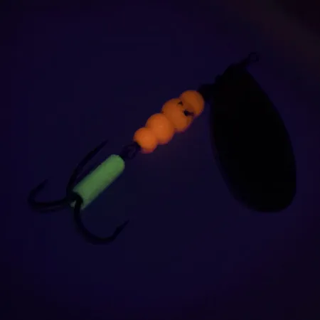 Vintage Mepps Aglia 5 UV, 1/2oz Gold spinning lure #9322