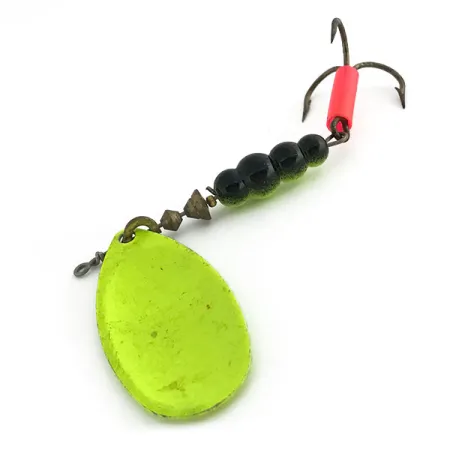 Vintage Mepps Aglia 5 UV, 1/2oz Chartreuse Fluo UV spinning lure #9325