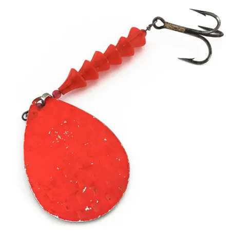 Vintage Luhr Jensen Dave Davis UV, 3/5oz Nickel / Pink spinning lure #9336