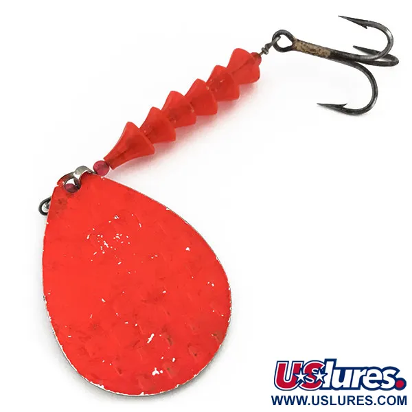 Vintage  Luhr Jensen Dave Davis UV, 3/5oz Nickel / Pink spinning lure #9336