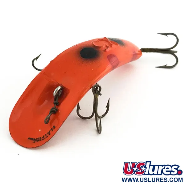 Vintage  Yakima Bait FlatFish X5, 1/4oz Red / Black fishing lure #9339