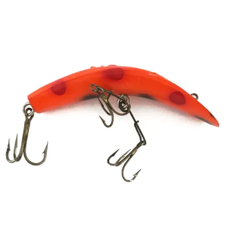 Vintage Yakima Bait FlatFish X5, 1/4oz Red / Black fishing lure #9339