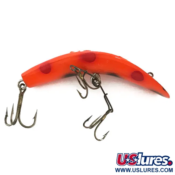 Vintage  Yakima Bait FlatFish X5, 1/4oz Red / Black fishing lure #9339