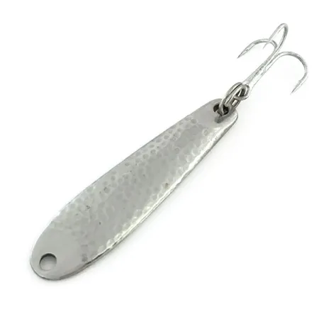 Vintage Hopkins s1, 1/3oz Hammered Nickel fishing spoon #9381
