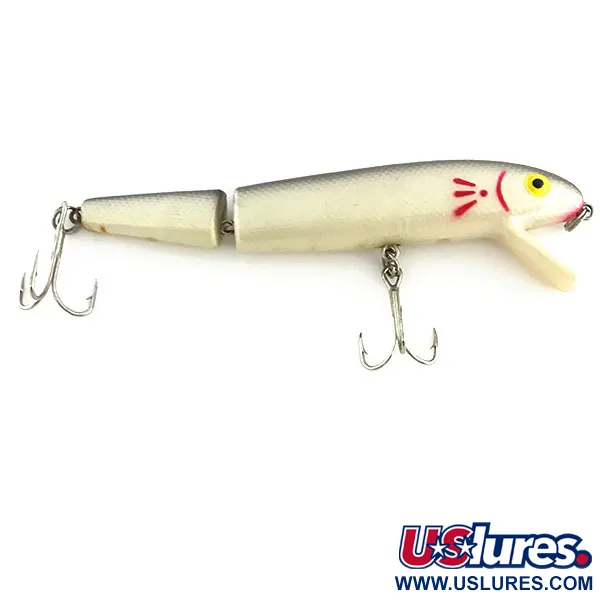 Vintage   Cotton Cordell Red Fin Jointed, 3/8oz White Pearl fishing lure #9382