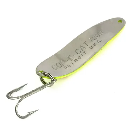 Eppinger Dardevle Cop-E-Cat 7300 UV, 1/3oz Chartreuse / Red / Nickel fishing spoon #9386
