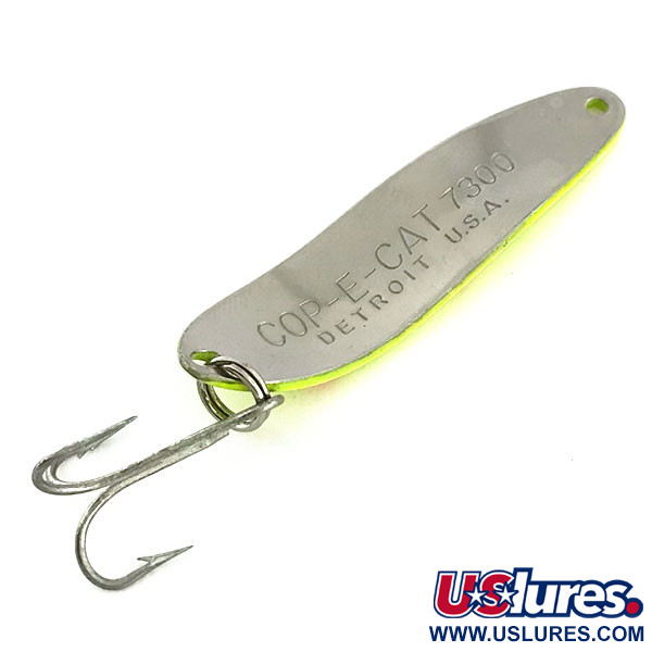  Eppinger Dardevle Cop-E-Cat 7300 UV, 1/3oz Chartreuse / Red / Nickel fishing spoon #9386