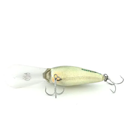 Vintage Norman DD22 HD (Heavy Diver), 1oz White/Green Fleck fishing lure #9395
