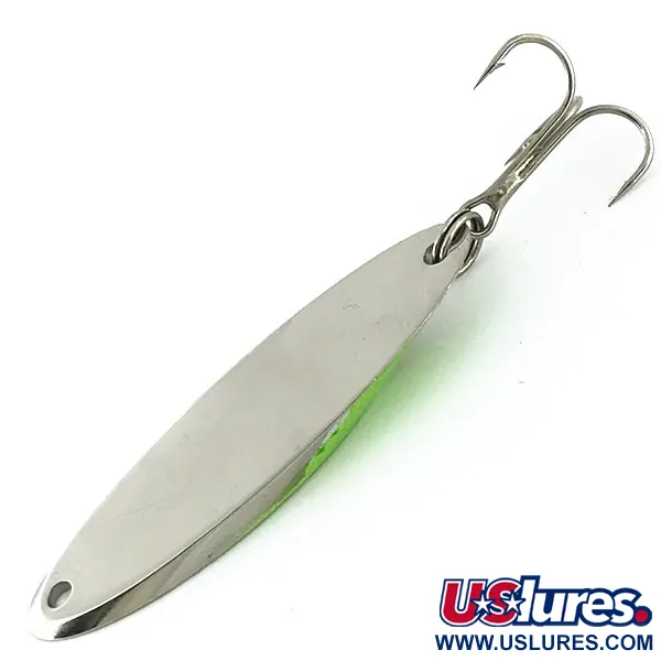 Vintage  Acme Kastmaster , 3/4oz Nickel / Green fishing spoon #9403