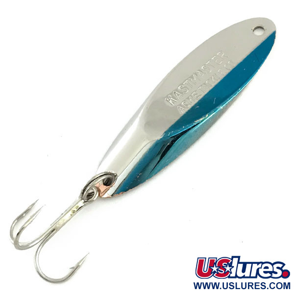 Vintage  Acme Kastmaster , 3/4oz Nickel / Blue fishing spoon #9450