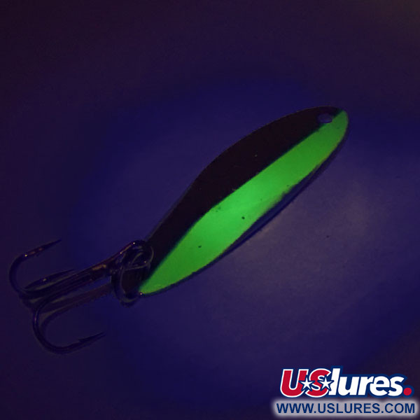 Vintage  Acme Kastmaster UV, 3/8oz Nickel / Green fishing spoon #9459