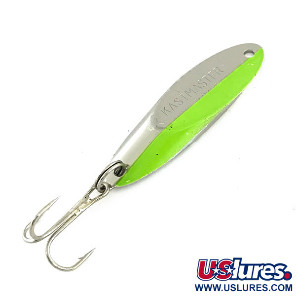 Vintage  Acme Kastmaster UV, 3/8oz Nickel / Green fishing spoon #9459